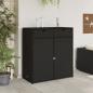 Preview: Gartenschrank Schwarz 105x55x113 cm Poly Rattan