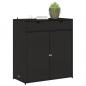 Preview: Gartenschrank Schwarz 105x55x113 cm Poly Rattan