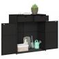 Preview: Gartenschrank Schwarz 105x55x113 cm Poly Rattan