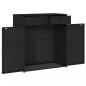 Preview: Gartenschrank Schwarz 105x55x113 cm Poly Rattan