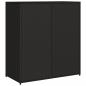 Preview: Gartenschrank Schwarz 105x55x113 cm Poly Rattan