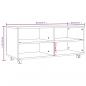 Preview: TV-Schrank mit Rollen Braun Eiche 90x35x35 cm Holzwerkstoff