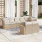 Preview: ARDEBO.de - 8-tlg. Garten-Sofagarnitur mit Kissen Beige Poly Rattan