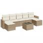 Preview: 8-tlg. Garten-Sofagarnitur mit Kissen Beige Poly Rattan