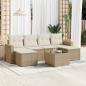 Preview: ARDEBO.de - 7-tlg. Garten-Sofagarnitur mit Kissen Beige Poly Rattan