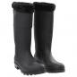 Preview: ARDEBO.de - Gummistiefel mit Herausnehmbarem Innenfutter Schwarz Gr. 46 PVC