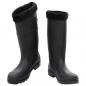 Preview: Gummistiefel mit Herausnehmbarem Innenfutter Schwarz Gr. 46 PVC