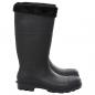 Preview: Gummistiefel mit Herausnehmbarem Innenfutter Schwarz Gr. 46 PVC