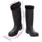 Preview: Gummistiefel mit Herausnehmbarem Innenfutter Schwarz Gr. 46 PVC