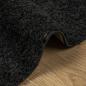 Preview: Shaggy-Teppich PAMPLONA Hochflor Modern Schwarz 240x240 cm