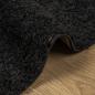 Preview: Shaggy-Teppich PAMPLONA Hochflor Modern Schwarz 80x150 cm