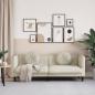 Preview: Sofa mit Kissen 3-Sitzer Creme Samt