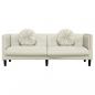 Preview: Sofa mit Kissen 3-Sitzer Creme Samt