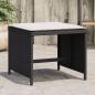 Preview: ARDEBO.de - Gartenhocker mit Kissen 4 Stk. Schwarz 40x40x35 cm Poly Rattan