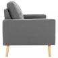 Preview: 2-Sitzer-Sofa Hellgrau Stoff