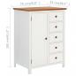 Preview: Kleiderschrank 76x52x105 cm Eiche Massivholz