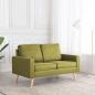 Preview: ARDEBO.de - 2-Sitzer-Sofa Grün Stoff