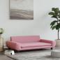 Preview: ARDEBO.de - Hundebett Rosa 100x54x33 cm Samt