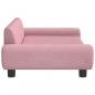 Preview: Hundebett Rosa 100x54x33 cm Samt