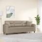 Preview: ARDEBO.de - 3-Sitzer-Sofa mit Kissen Taupe 180 cm Mikrofasergewebe