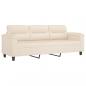 Preview: 3-Sitzer-Sofa mit Kissen Beige 180 cm Mikrofasergewebe