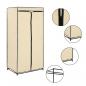 Preview: ARDEBO.de - Kleiderschrank Creme 75×50×160 cm