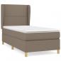 Preview: Boxspringbett mit Matratze Taupe 80x200 cm Stoff