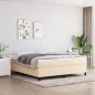 Preview: ARDEBO.de - Boxspringbett mit Matratze Creme 160x200 cm Stoff