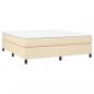 Preview: Boxspringbett mit Matratze Creme 160x200 cm Stoff