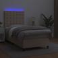 Preview: Boxspringbett mit Matratze & LED Cappuccino-Braun 80x200cm