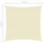 Preview: Sonnensegel Oxford-Gewebe Quadratisch 4,5x4,5 m Creme