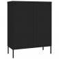 Preview: Schubladenschrank Schwarz 80x35x101,5 cm Stahl    