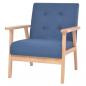 Preview: ARDEBO.de - Sessel Blau Stoff