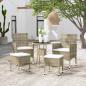 Preview: ARDEBO.de - 5-tlg. Garten-Lounge-Set Poly Rattan Beige