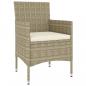 Preview: 5-tlg. Garten-Lounge-Set Poly Rattan Beige