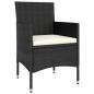 Preview: 5-tlg. Garten-Lounge-Set Poly Rattan Schwarz