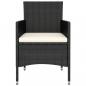 Preview: 5-tlg. Garten-Lounge-Set Poly Rattan Schwarz