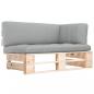 Preview: ARDEBO.de - Outdoor-Ecksofa Paletten Kiefernholz Imprägniert