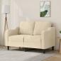 Preview: ARDEBO.de - 2-Sitzer-Sofa Creme 120 cm Stoff