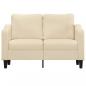 Preview: 2-Sitzer-Sofa Creme 120 cm Stoff