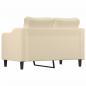 Preview: 2-Sitzer-Sofa Creme 120 cm Stoff