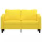 Preview: 2-Sitzer-Sofa Hellgelb 140 cm Stoff