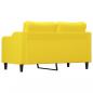 Preview: 2-Sitzer-Sofa Hellgelb 140 cm Stoff