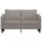 Preview: 2-Sitzer-Sofa Taupe 140 cm Stoff