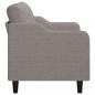 Preview: 2-Sitzer-Sofa Taupe 140 cm Stoff