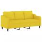 Preview: 3-Sitzer-Sofa Hellgelb 180 cm Stoff