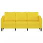 Preview: 3-Sitzer-Sofa Hellgelb 180 cm Stoff