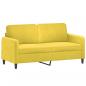 Preview: 2-Sitzer-Sofa Gelb 140 cm Samt