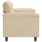 Preview: 2-Sitzer-Sofa Creme 120 cm Mikrofasergewebe