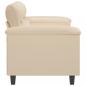 Preview: 2-Sitzer-Sofa Creme 140 cm Mikrofasergewebe